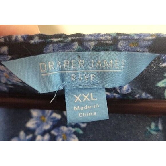 Draper James RSVP Body Suit Blouse XXL Floral Button Ruffle Sleeve Boho Prairie - Picture 3 of 13